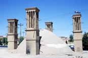 Traditional "airconditioning" - windtowers (badgirs). Yazd. Iran.