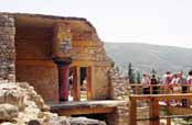 Knossos, the capital of the Minoan culture. The first palace of Knossos was built around 1900 B.C., Crete. Greece.