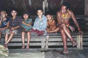 Mentawai family. Siberut island. Indonesia.