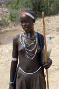 Tsamai woman, around Key Afer. South, Ethiopia.