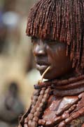 Hamar people at Turmi market. South, Ethiopia.