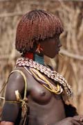 Hamar people at Turmi market. South, Ethiopia.
