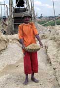 Worker at diamond mining field in Cempaka. Kalimantan,  Indonesia.