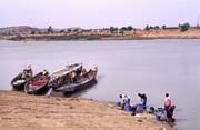 Life near Senegal river and view to Mauritania, Bakel. Senegal.