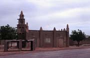 Muddy mosque built at sahel architecture style. Boré village. Mali.