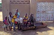 Children and morning bath. Gao town. Mali.
