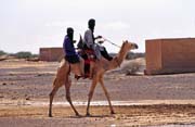 Tuaregs are leaving cattle market at Djébok village. Mali.