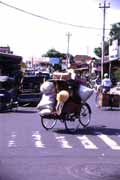 Becak in Yogyakarta. Java,  Indonesia.