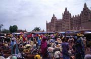 Traditional Monday market at full size, Djenné city. Mali.