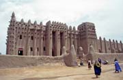 Muddy mosque built at sahel architecture style, Djenné city. Mali.