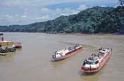Kapit town can be reached only by Rejang river. Sarawak,  Malaysia.