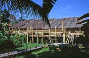 Longhouse. Cultural village near Kuching. Sarawak,  Malaysia.