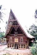 Traditional Batac house. Lake Toba, Samosir island. Sumatra, Indonesia.