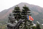 Monastery of Tian Tan Buddha statue. Hong Kong.