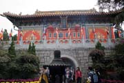 Po Lin Buddhist monastery. Place where Tian Tan Buddha statue is found. Hong Kong.