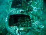 Diving around Togian islands, Kadidiri, plane wreck B24 from the 2nd World War sunken on Mai 3rd, 1945. Indonesia.