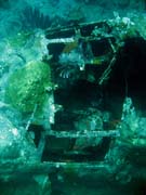 Diving around Togian islands, Kadidiri, plane wreck B24 from the 2nd World War sunken on Mai 3rd, 1945. Indonesia.