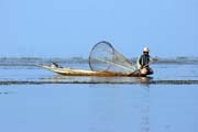 Traditional fishing, Inle Lake. Myanmar (Burma).