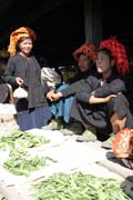 Women from Pa-O tribe at Inle Lake market. Myanmar (Burma).
