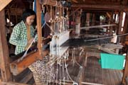 Traditional weaving factory, Inle Lake. Myanmar (Burma).