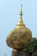 Stupa called Kyaiktiyo (Golden rock). Myanmar (Burma).