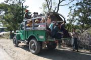 Local transport on the way to Chin State. Myanmar (Burma).