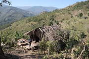 View to local villages around Mindat. Chin State. Myanmar (Burma).
