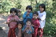 Children at Kyartho village, Chin State. Myanmar (Burma).