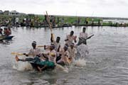 Festival at Nokou lake at Ganvi town. Benin.