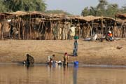 Empty market place at Chari river. Lake Chad area. Cameroon.