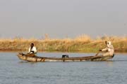 Life around Chari river inflow of Lake Chad. Cameroon.