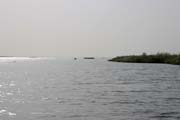 Entry of Chari river and view to the Lake Chad. Cameroon.