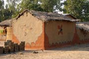 Painted houses at Maga village. Cameroon.