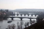 Bridges at Vltava river, Praha. Czech Republic.