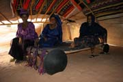 Tuareg women at wedding party inside house of young marrieds. Sahara desert. Niger.