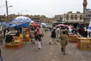 Main street and market at Shibam-Kawkaban village. Yemen.