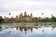 View to the Angkor Wat temple. Angkor Wat temples area. Cambodia.