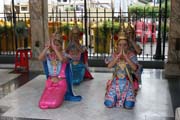 Erawan Shrine (San Phra Phrom), dancing performance brings you a good luck, happiness or love, Bangkok. Thailand.