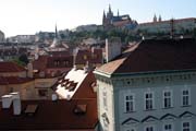 Awesome Prague panorama from balloon. Czech Republic.