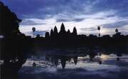 Sunset over Angkor Wat temple. Cambodia.