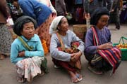 Hill tribe women - main market at Kengtung town. Myanmar (Burma).
