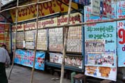 Lottery - draw selling, Yangon. Myanmar (Burma).