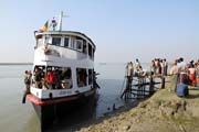 Goverment ferry is connecting Sittwe and Mrauk U. Myanmar (Burma).