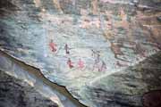 Bushman paintings, Giant's Castle National park, Drakensberg. South Africa.