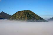 Gunung Bromo (Mount Bromo) at morning clouds. Indonesia.