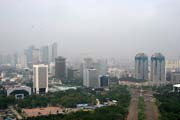 Jakarta is changing. New view to its panorama. Java, Indonesia.