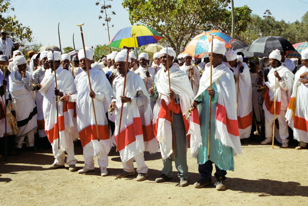 Procession during Timkat. Lalibela. North,  Ethiopia.