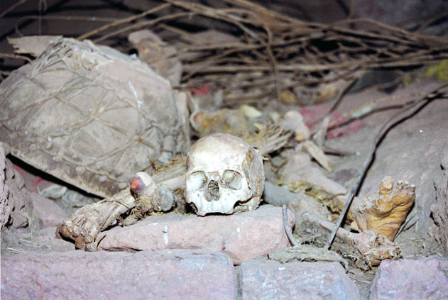 Bones near St. George church. Lalibela. North,  Ethiopia.
