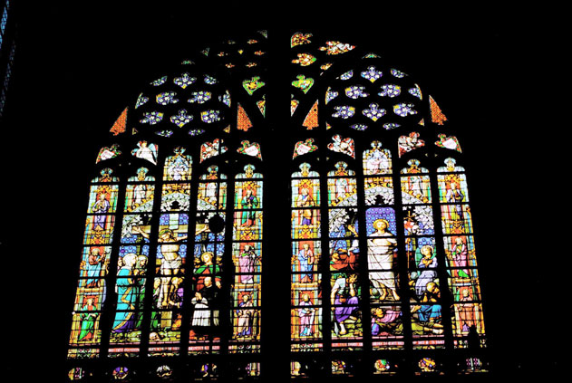 Window at cathedral. S-Hertogenbosch. Netherlands.