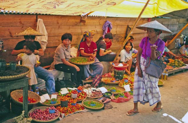 Main weekly market at Rantepao, Tana Toraja area. Sulawesi,  Indonesia.